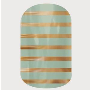 Jamberry Mint and Gold Stripe